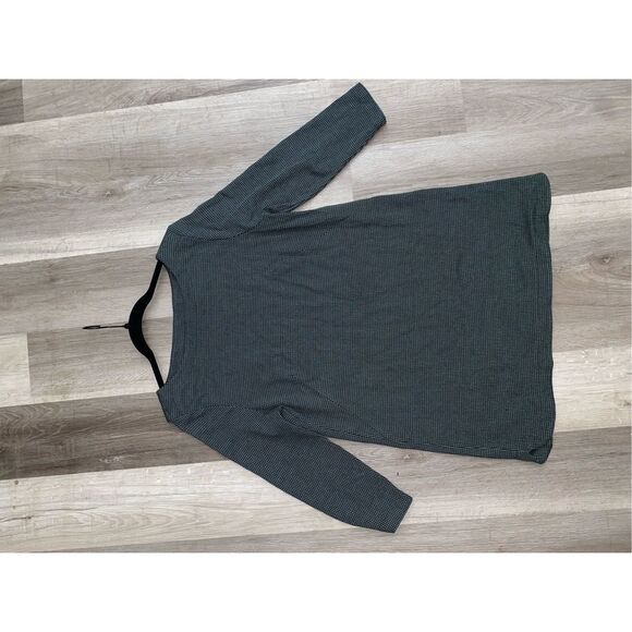 J. Jill Ponte Knit Herringbone Shift Dress, Teal Blue/Black, Size Medium - Picture 3 of 9